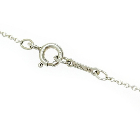 Tiffany Elsa Peretti Bean Necklace Silver